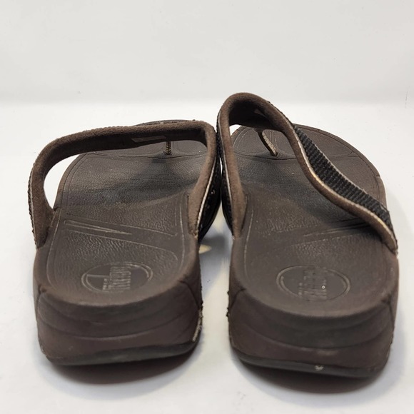 Fit Flop Womens Electra Bronze Sequins Brown Thong Sandal Size 9 Wedge Walking - Picture 5 of 9